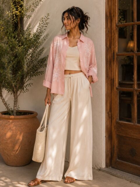 Bloom Embroidered Co-Ord Set